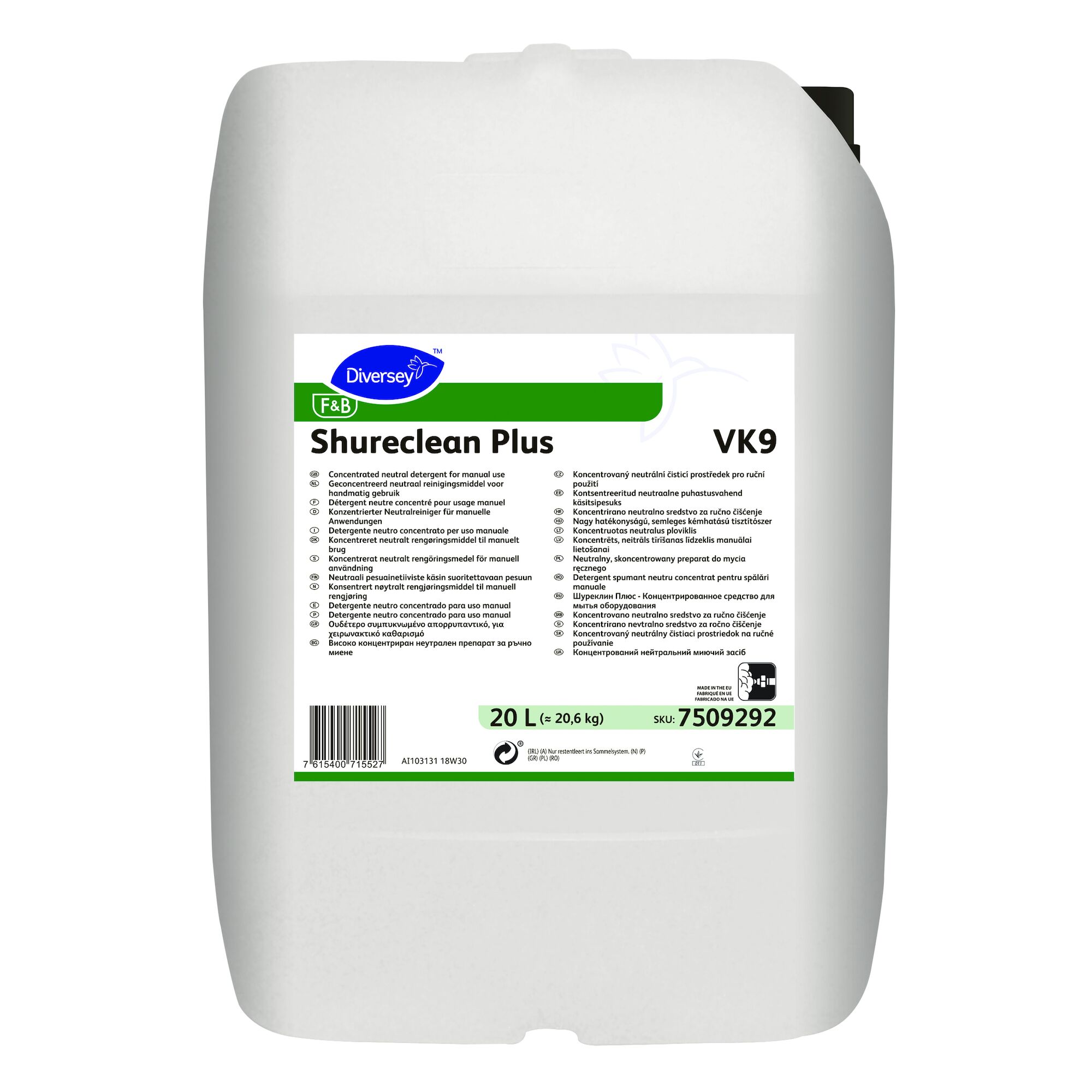 Мийний засіб Diversey Shureclean Plus (20 л)