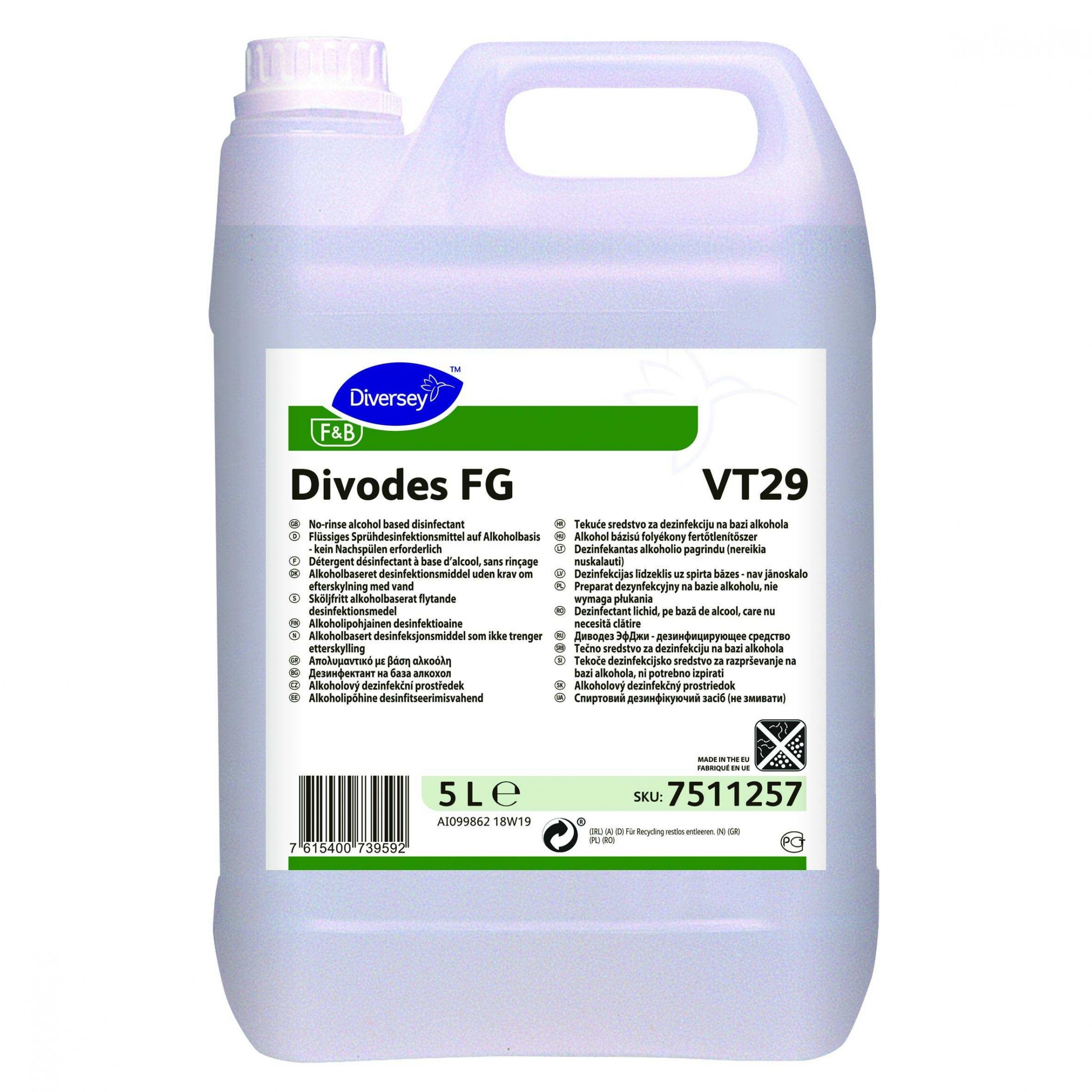 Спиртовий спрей-дезінфектант Diversey Divodes FG (5 л)