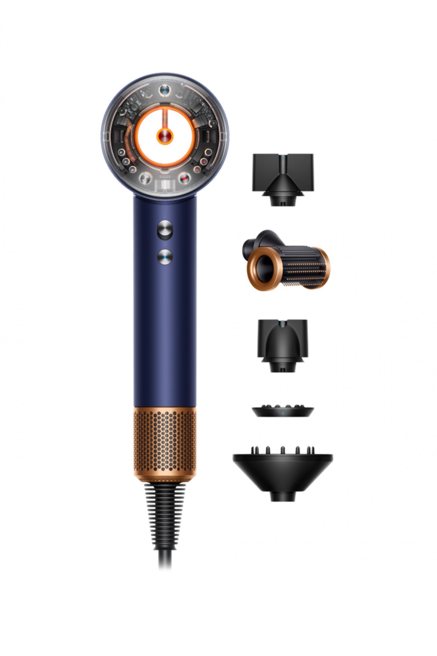 Фен для волосся Dyson Supersonic HD16 Nural Straight+Wavy (берлінська блакить/мідь)