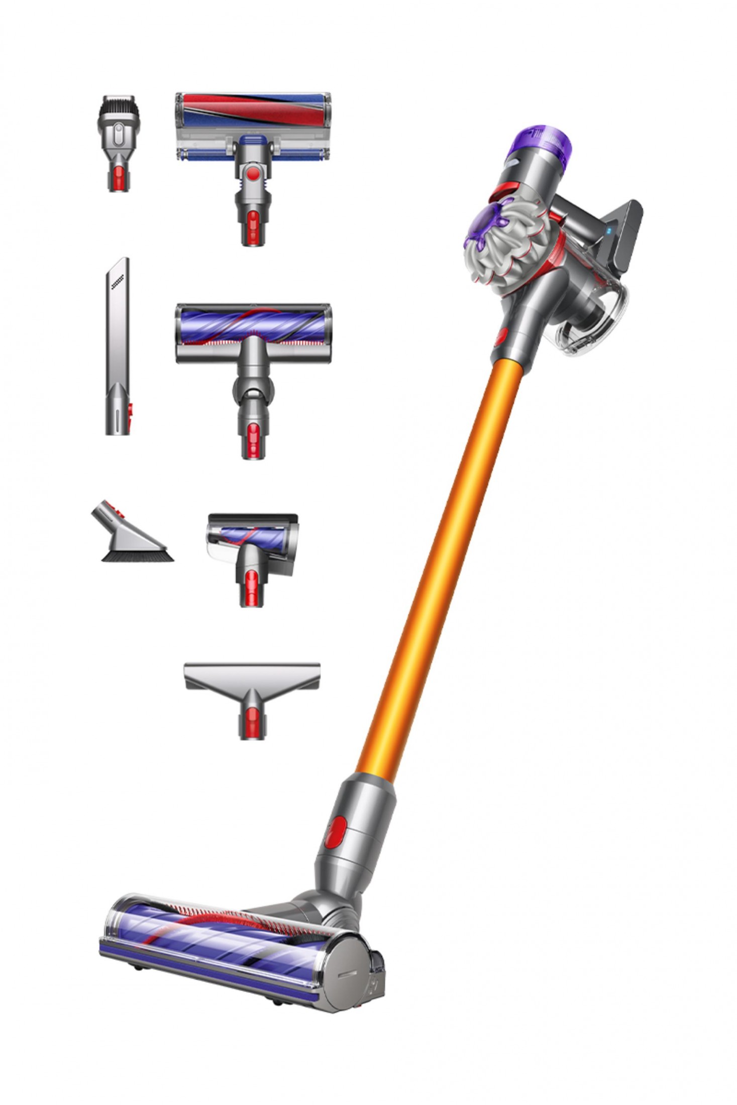 Бездротовий пилосос Dyson V8 Absolute (нікель/помаранчевий)