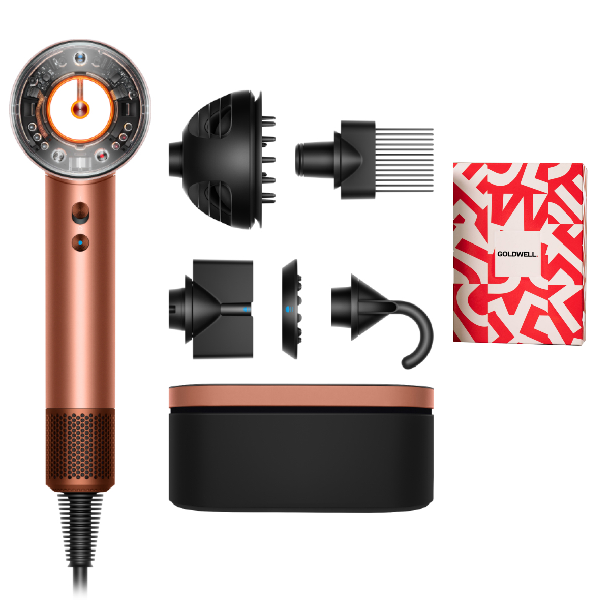 Фен Dyson Supersonic HD16 Nural Curly+Coily для волнистых и вьющихся волос (янтарный шелк/розовое шампанское)