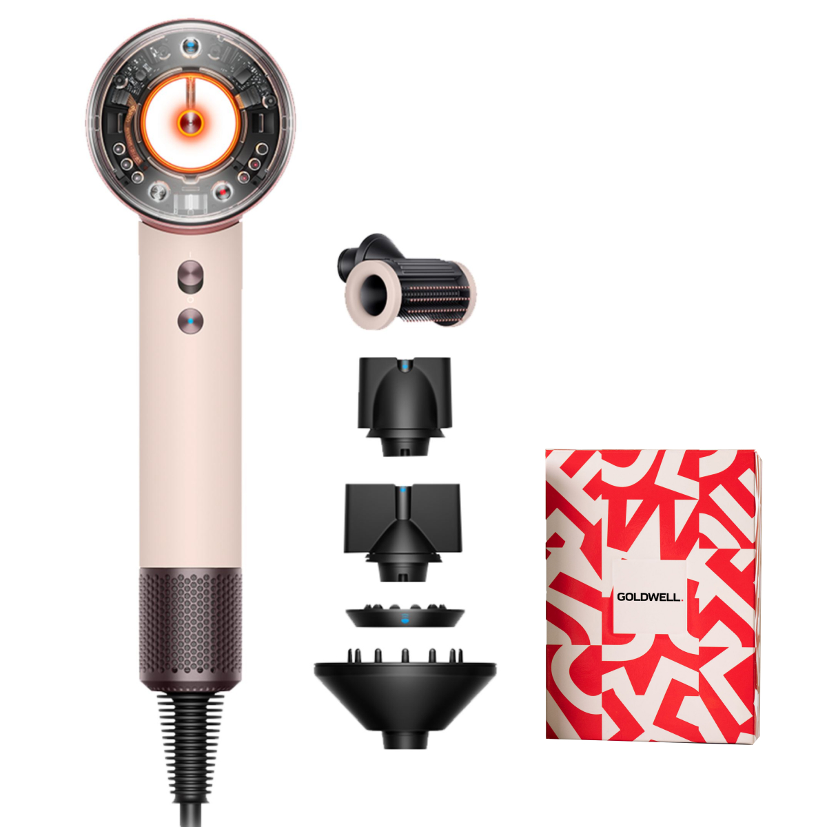 Фен для волос Dyson Supersonic HD16 Nural Straight+Wavy (розовая керамика/розовое золото)