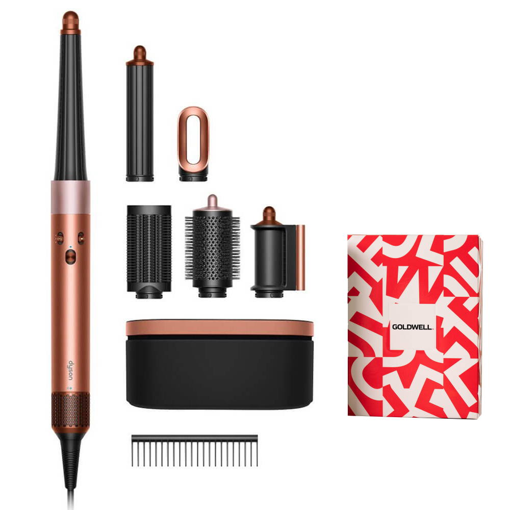 Стайлер Dyson Airwrap i.d. Straight+Wavy HS08 T1/T2 для прямого та хвилястого волосся (янтарний шовк/рожеве шампанське)