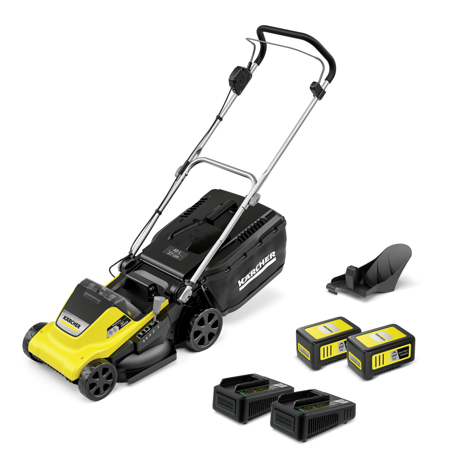 Аккумуляторная газонокосилка Karcher LMO 4-18 Dual Battery Set