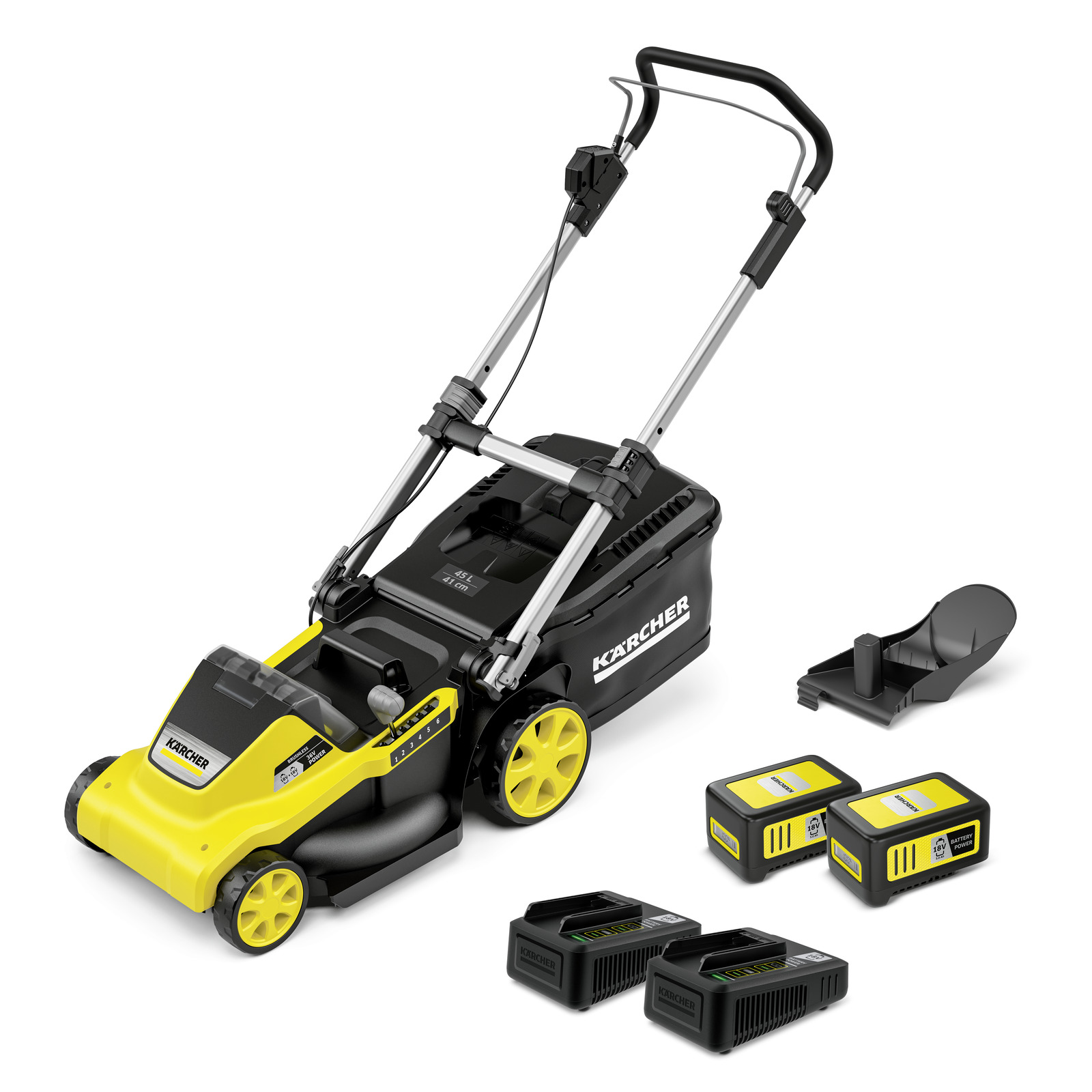 Аккумуляторная газонокосилка Karcher LMO 5-18 Dual Battery Set
