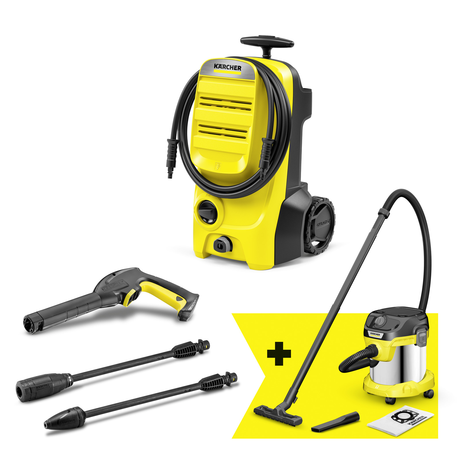 Мінімийка Karcher K4 Classic + Господарський пилосос KWD 2S V-15/4/18