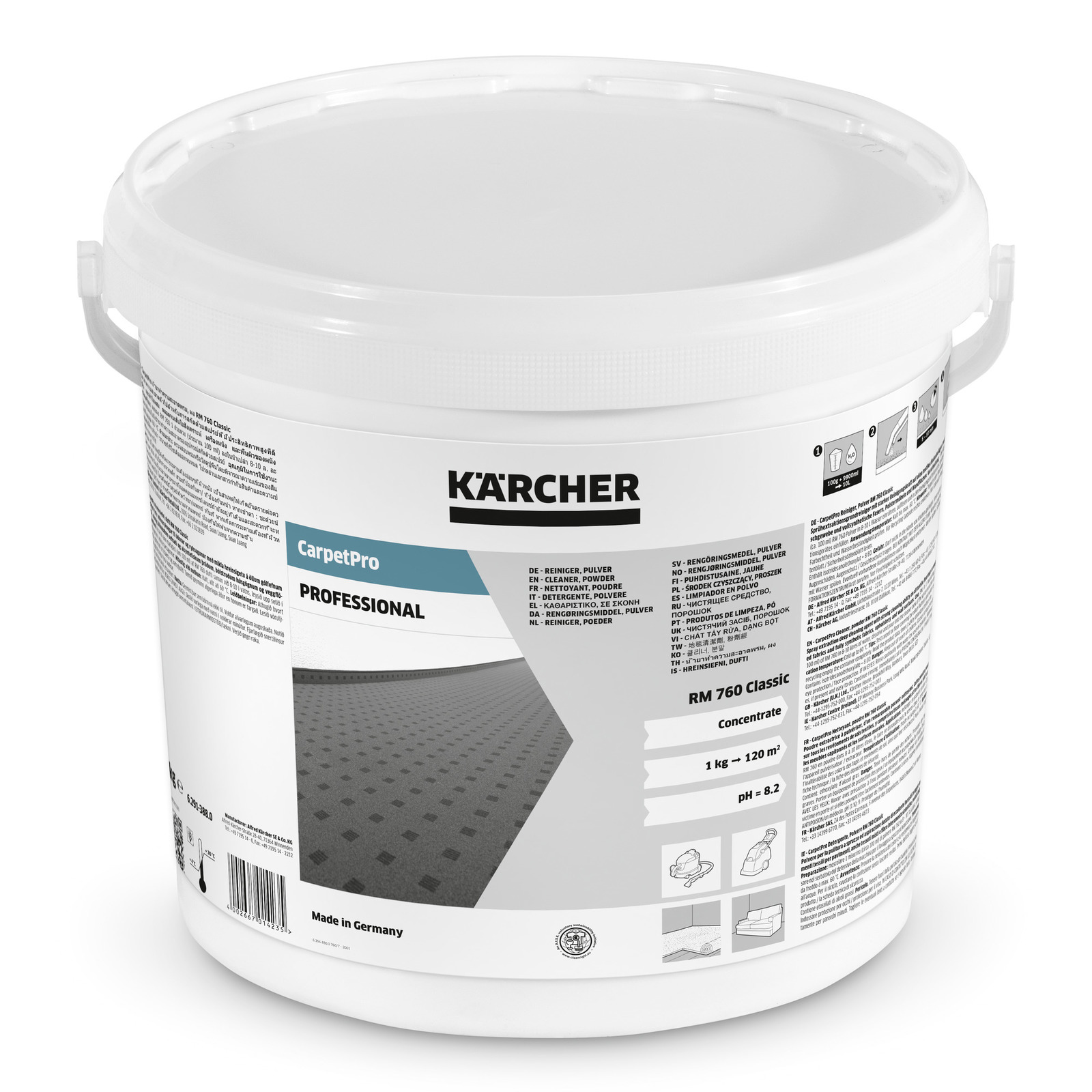 Порошковий засіб для чищення килимів Karcher CarpetPro RM 760, 10 кг (iCapsol)