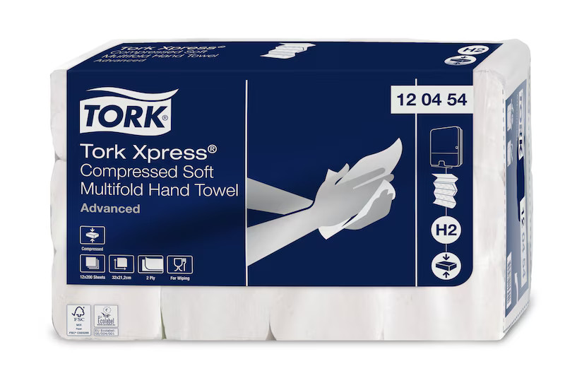 Листовые полотенца H2 TORK Xpress Compressed Soft Multifold 120454 (M-сложение)