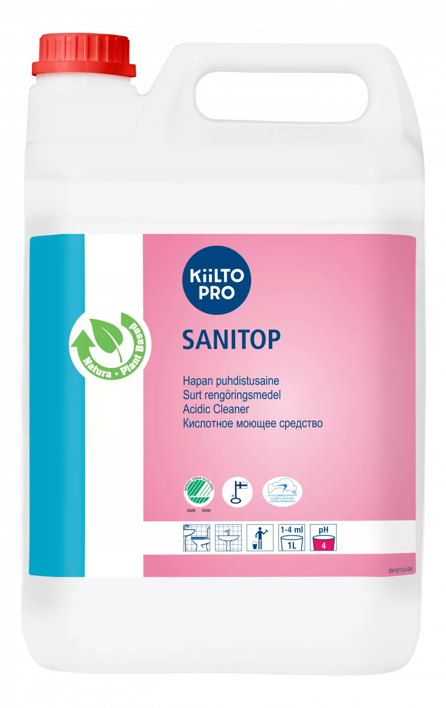 Миючий засіб для прибирання санвузлів KiiLTO Sanitop (5 л)