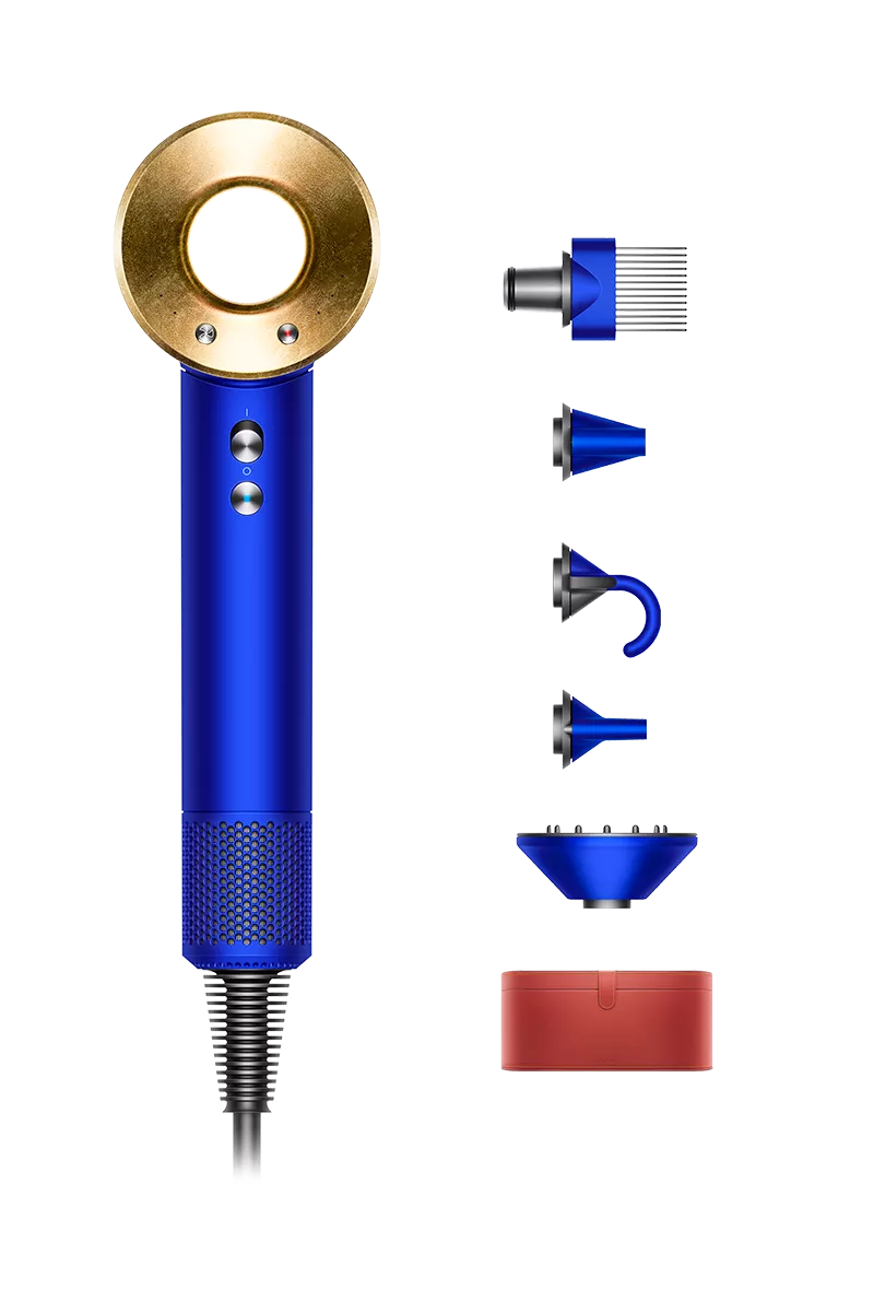 Фен для волосся Dyson Supersonic HD07 (синій/золото)