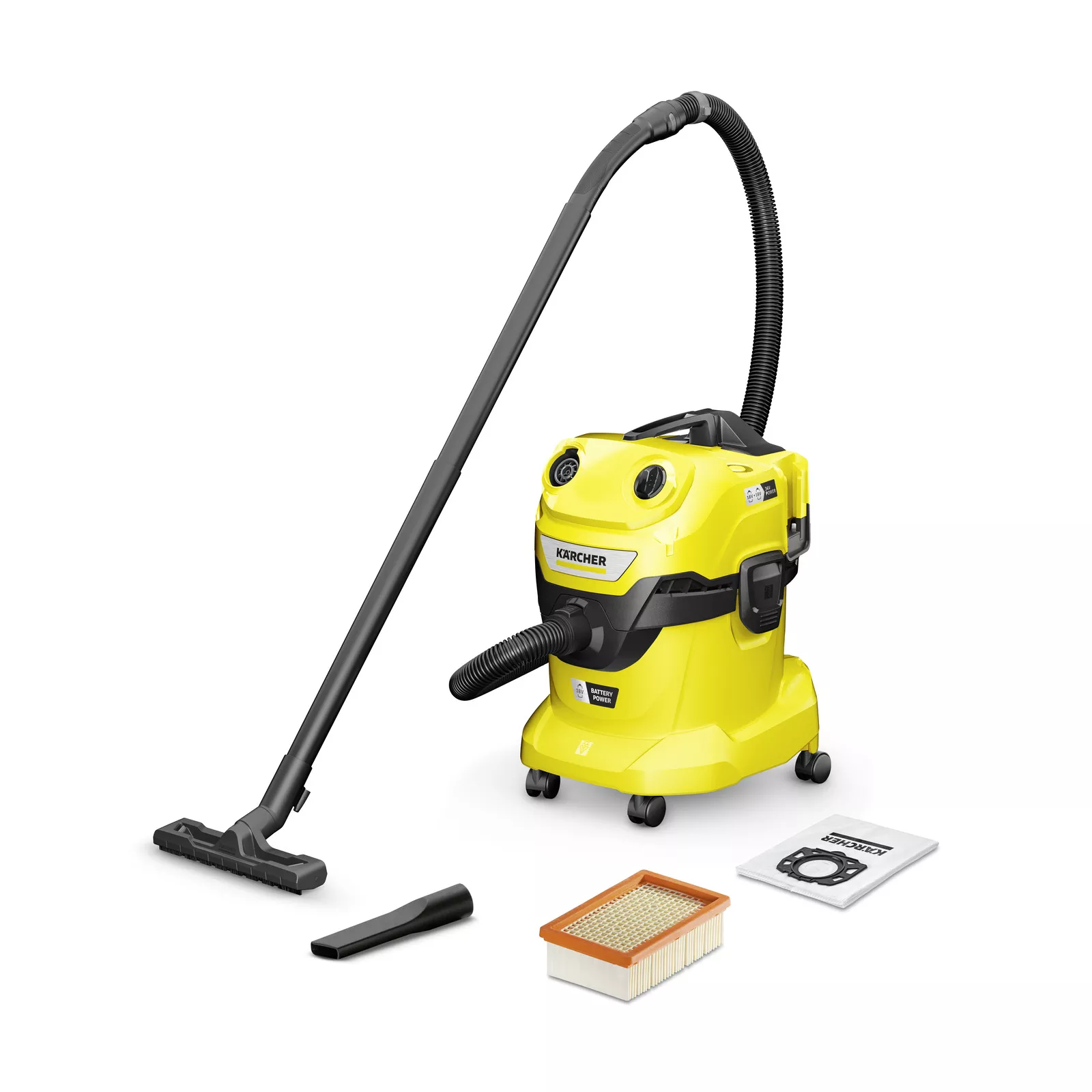 Акумуляторний господарський пилосос Karcher WD 4-18 Dual Battery V-20/22