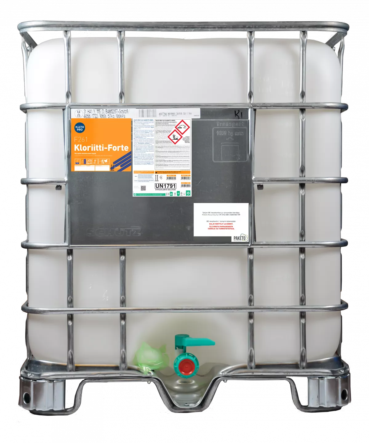 Дезінфікуючий засіб KIILTO F261 KLORIITTI FORTE (1000 л)