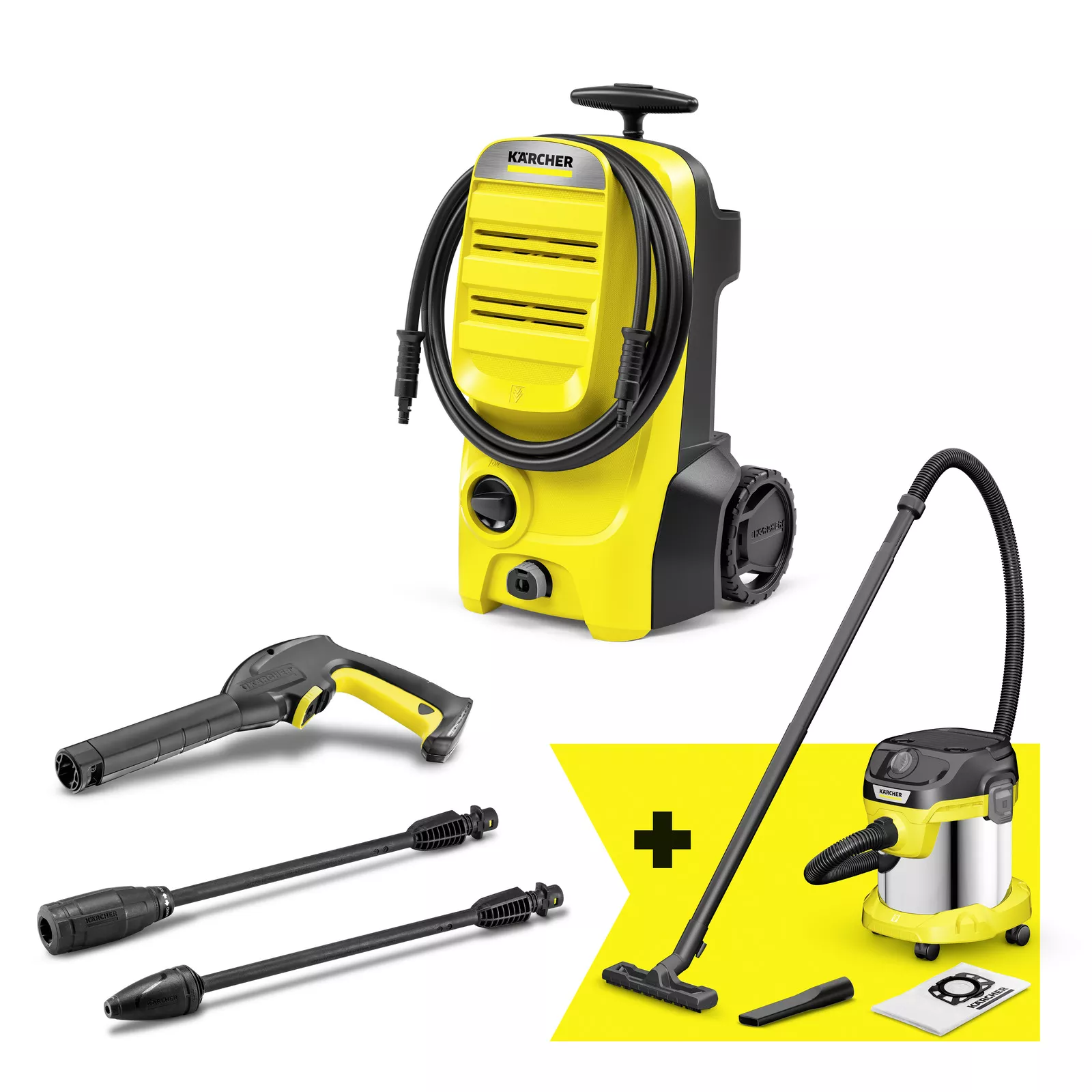 Мінімийка Karcher K4 Classic + Господарський пилосос KWD 2S V-15/4/18