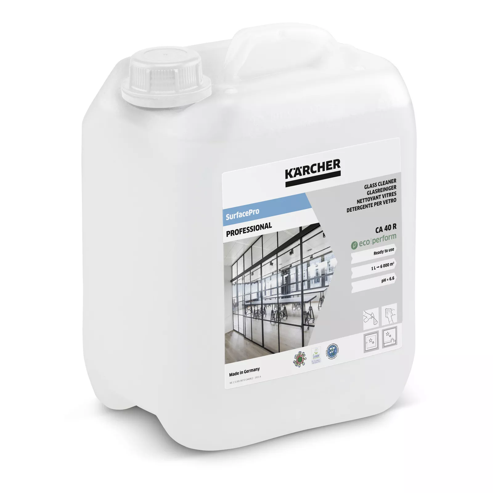 Засіб для очищення скла Karcher CA 40 R, готовий до застосування, 5 л