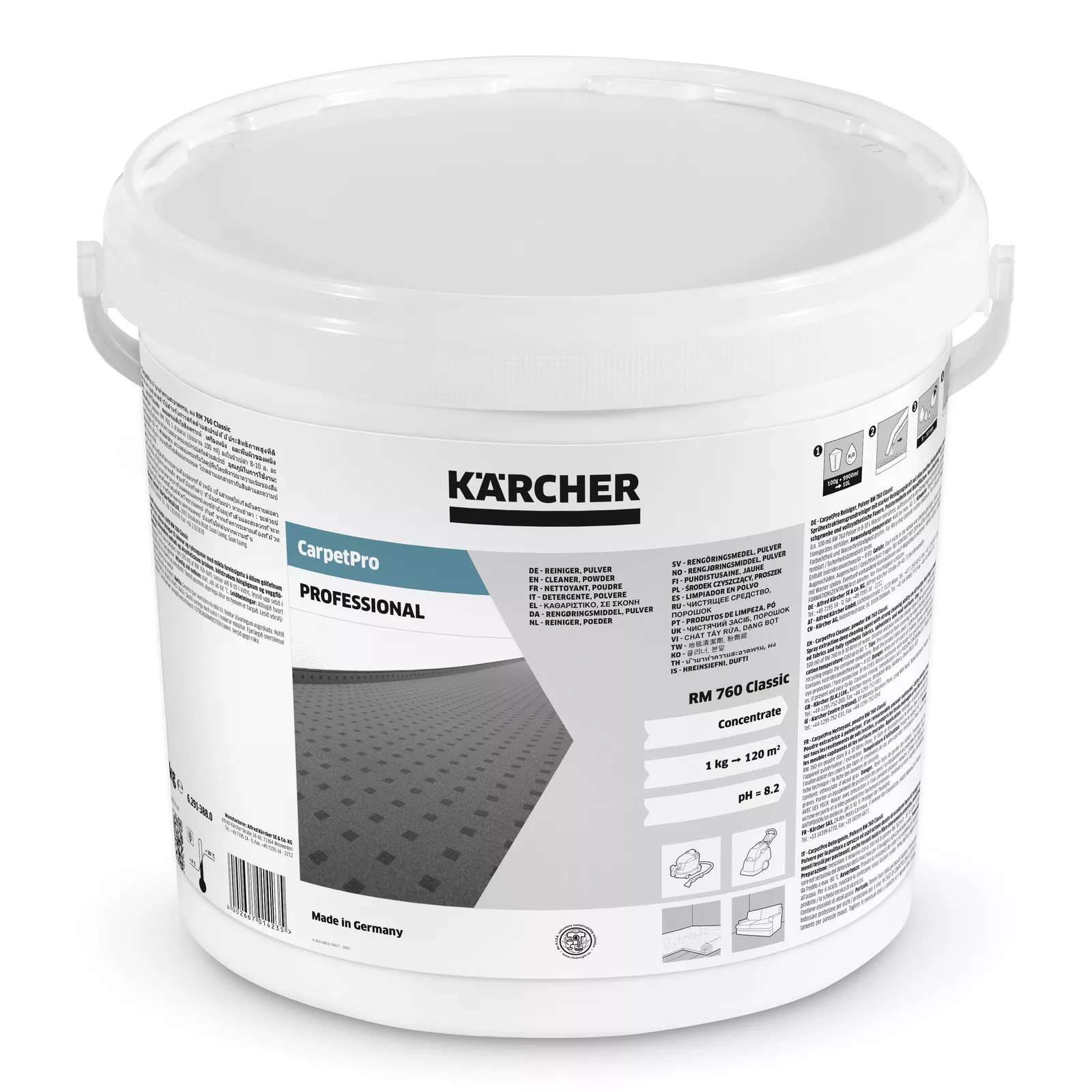 Порошковий засіб для чищення килимів Karcher CarpetPro RM 760, 10 кг (iCapsol)