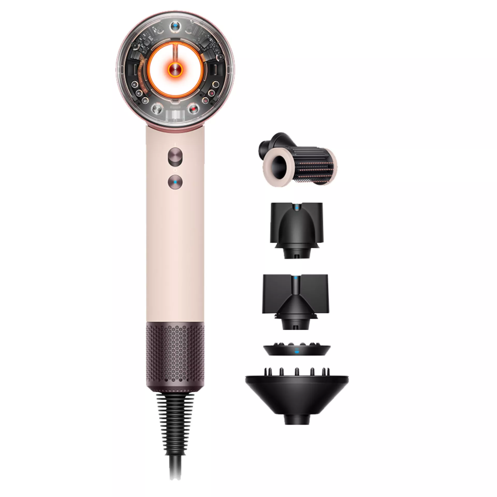 Фен для волосся Dyson Supersonic HD16 Nural Straight+Wavy (рожева кераміка/рожеве золото)