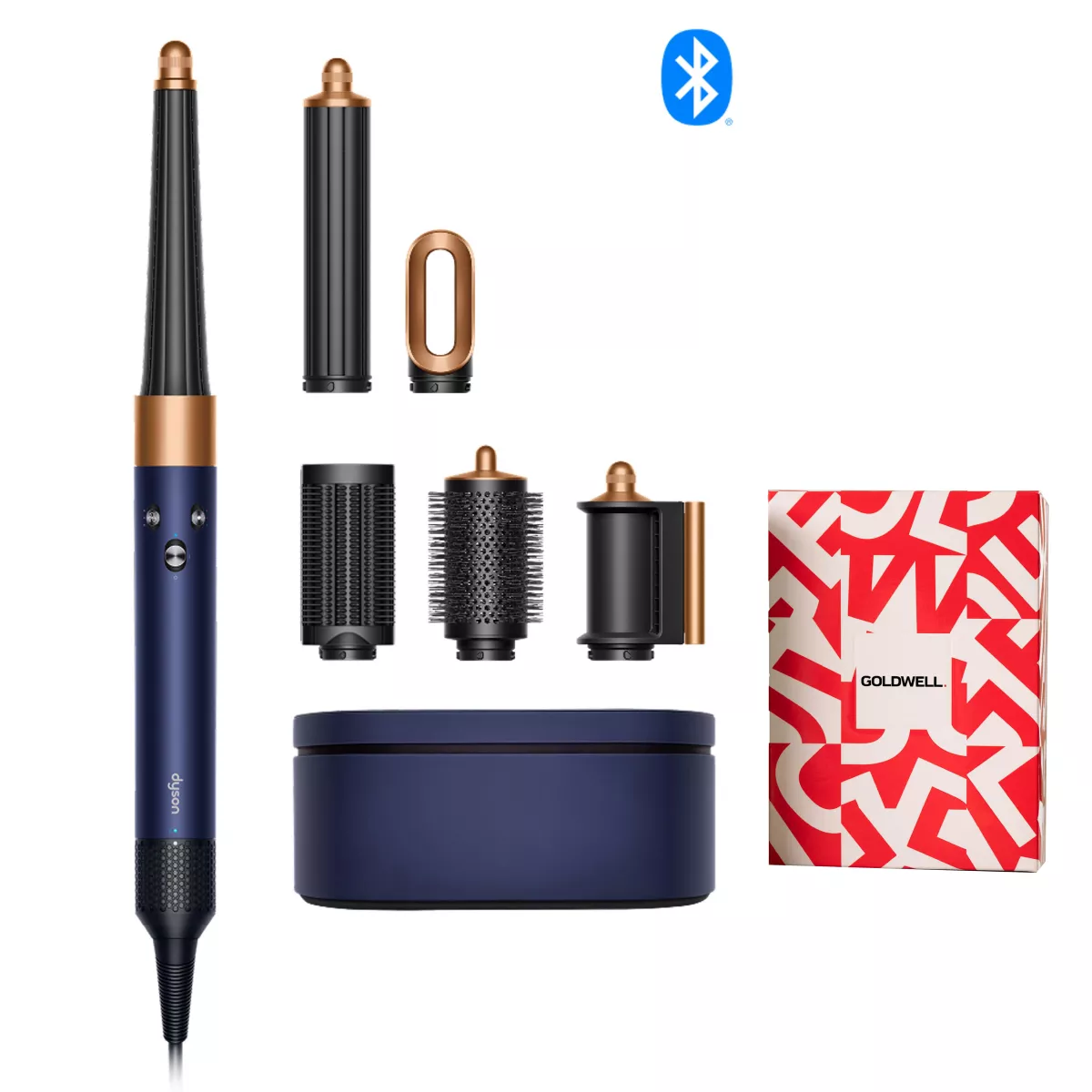 Стайлер Dyson Airwrap i.d. Straight+Wavy HS08 T1/T2 для прямого та хвилястого волосся (берлінська блакить/мідь)