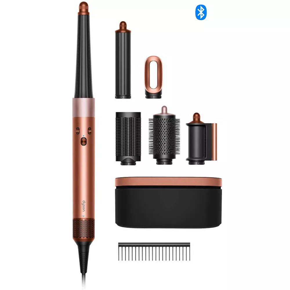 Стайлер Dyson Airwrap i.d. Straight+Wavy HS08 T1/T2 для прямых и кудрявых волос (янтарный шелк/розовое шампанское)