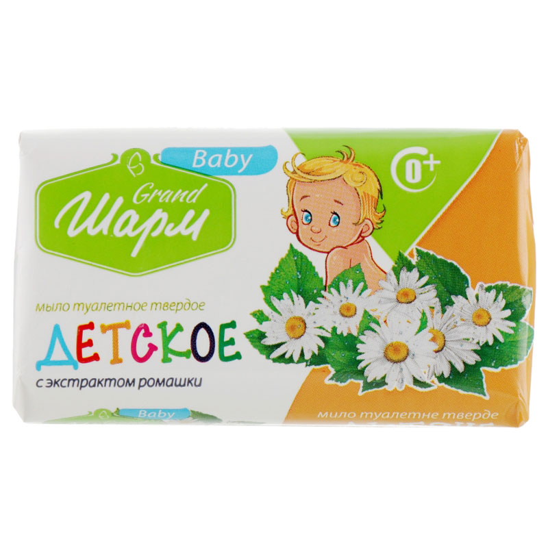 Дитяче туалетне мило Еко+ 409862, біле, з екстрактом ромашки, 70 г